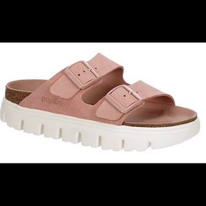 New Birkenstock Papillio Arizona Platform Sandals Pink